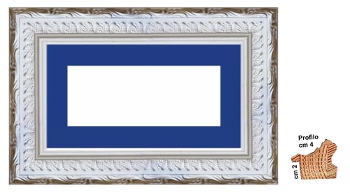 Cornice bianca barocca - , in