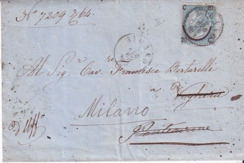 Regno 1865 piego lettera - regno,