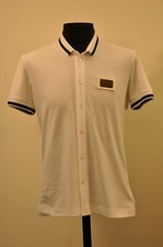 Polo Dolce&Gabbana Black Label Runway LOGO PLATE con bottoni 44(S) RARA