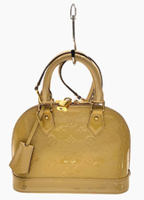 Borsa a mano Louis Vuitton Alma BB Monogram Vernis beige M91752 pelle verniciata 2 vie