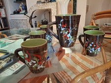 Brocca In Ceramica MG Albisola Con 5 Tazze..