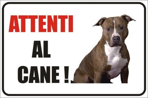 Cartello attenti cane targa - cartello,