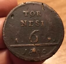 Moneta 6 Tornesi 1800, Regno Di Napoli Ferdinando IV, Rara, Rif. 7634