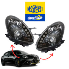 COPPIA FARI MARELLI ALFA GIULIETTA PARABOLA NERA TITANIO FANALI PROIETTORI SX DX