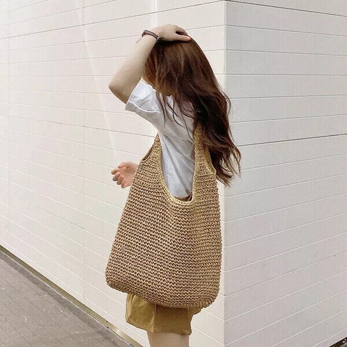 Borsa donna shopper - shopper, paglia