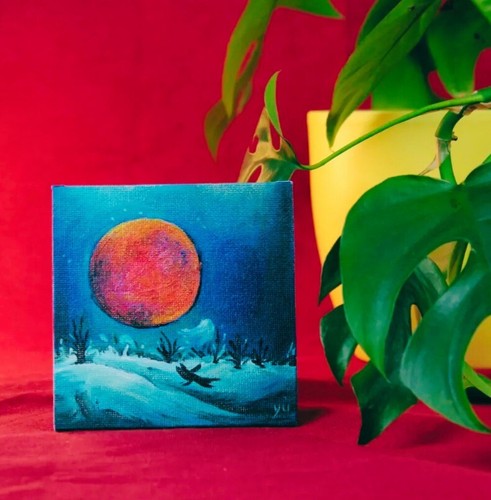 Quadro dipinto mano mare - quadro,