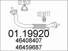 TUBO DI SCARICO ADATTO: ADATTO PER FIAT PUNTO 55 1.1/60 1.2/60 1.2 .ADATTO PER FIAT PU