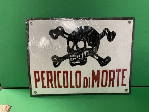 Insegna smaltata pericolo - insegna, di