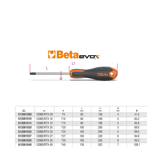 Chiave maschio torx - maschio,