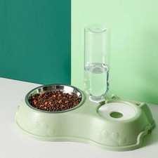 3 in 1 Ciotola Mangiatoia per Cani Animali Domestici in Acciaio Inox con Borraccia per Cani Gatto Automatico