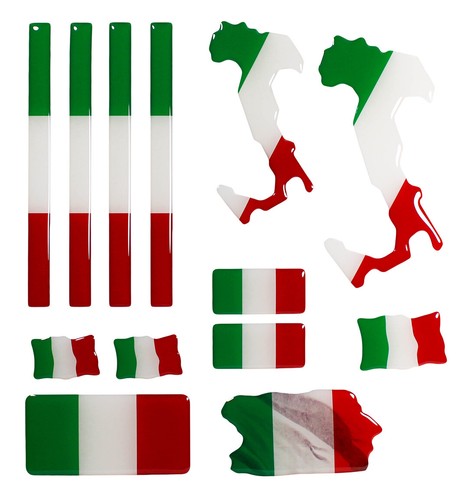 Bandiere italia set adesivi - italia,