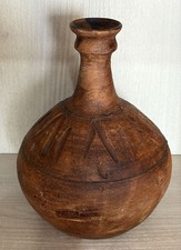 VECCHIO VASO -FIASCA IN TERRACOTTA BOTTEGA ARTIGIANA DEIANA SINISCOLA SARDEGNA