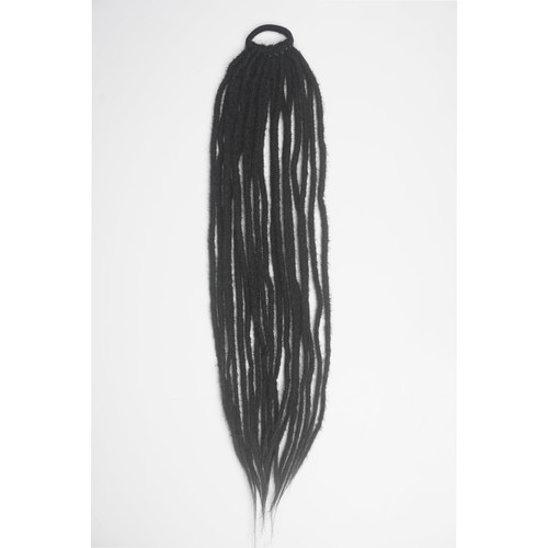 Black elastic dreadlock - elastic,