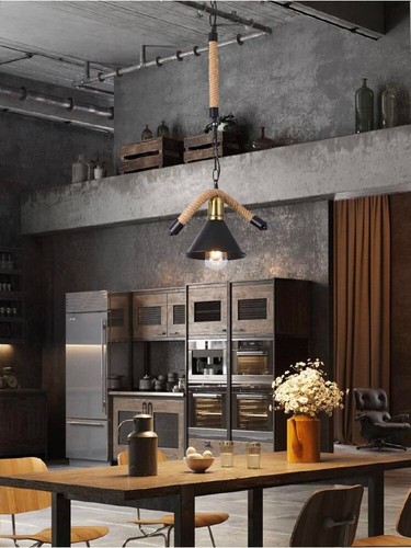 Lampadario sospensione corda