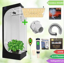 Growbox Set Completo 60x60x160cm Spider Farmer LED Ventilatore Tenda Indoor Grow