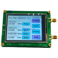 DC4-9V 35M-4.4G RF Signal Generator PLL Sweep Frequency ADF4351 Touch Screen
