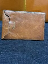 Portafoglio Vintage in Pelle Porta Documenti Porta Banconote Marrone Anni 80