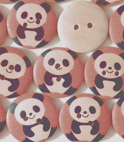 Lot boutons bois rond - boutons,