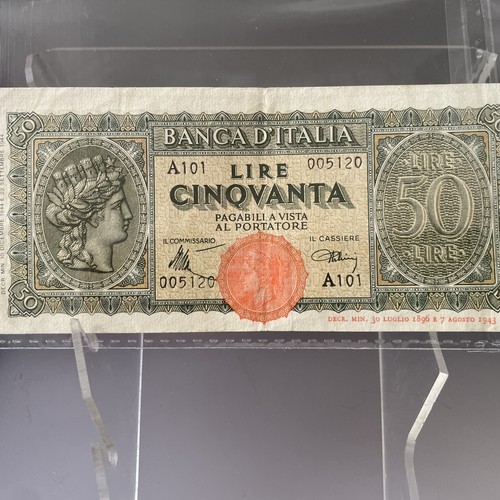 Cartamoneta italiana regno - italiana,