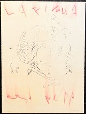 Omar Galliani - Litografia originale - Firmata a mano dall'artista. anno 2005.