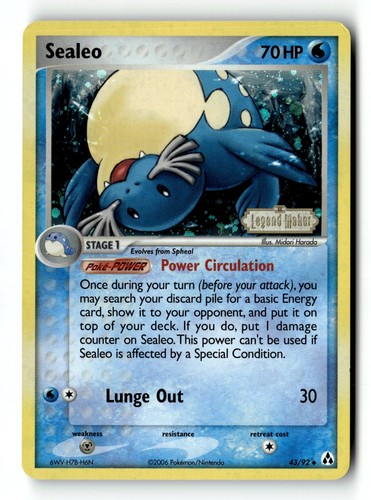 Pokemon card sealeo reverse - sealeo,