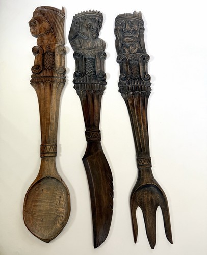Vintage hand carved wooden - hand,