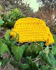 Borsa Clutch Bag Fettuccia Color Giallo Sole De Le Creazioni Di Mamma Andrea