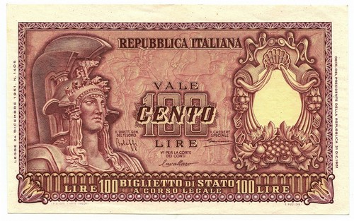 100 lire biglietto stato - lire,
