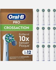 Oral-B CrossAction Spazzolini da Incastro per Spazzolino Elettrico, 12 Pezzi Bianco