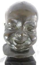 Guglielmo Michieli (Padova 1855– Cremona 1944) Testa di bimbo Scultura in bronzo