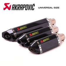 Marmitta Universale Moto Akrapovic Scarico Sportivo Carbon Look Singolo/Doppio