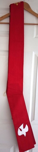 Red deacon stole with - deacon,