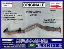 MARMITTA SCARICO TUBO FLESSIBILE -PROD. 2010- ORIGINALE ALFA ROMEO GT 1.9 150CV