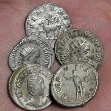 Autentica Moneta Argento Doppio Denario Antico Impero Romano 240AD Antoniniano