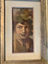 Dipinto-Ritratto di un giovane-XVIII sec-Olio su tavola-Roma-BUONE cond. Gen.