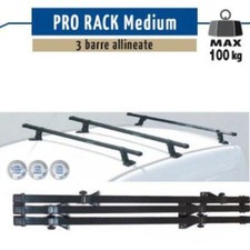 3 BARRE PORTATUTTO ACCIAIO PRO RACK MEDIUM FIAT DOBLO 2001 > 2010