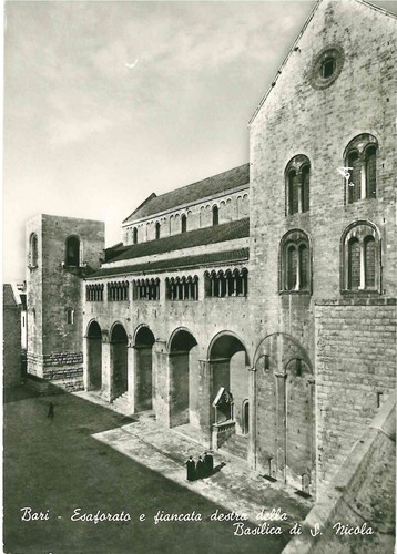 Cartolina antica bari basilica - antica,