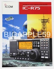 Brochure volantino di vendita per ricevitore radio onde corte Icom IC-R75
