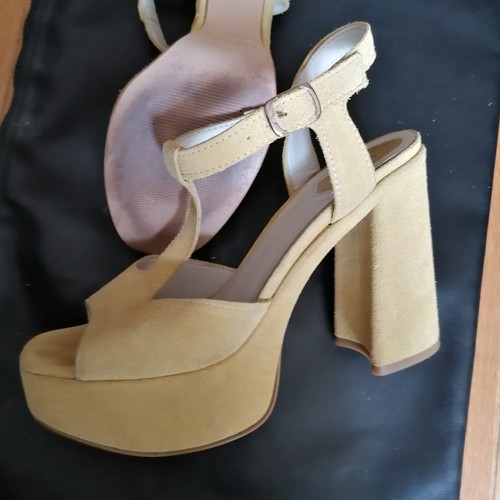 Sandali con zeppa scamosciati - ,
