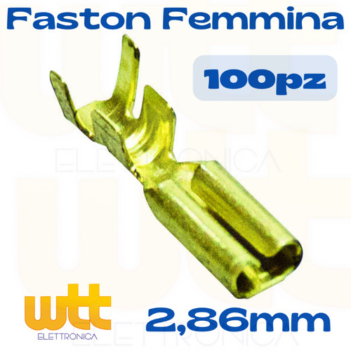100pz faston femmina - 2,8mm, per