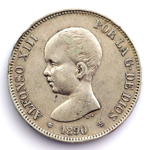 Spain alfonso xiii pesetas - 5,