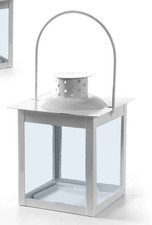 LANTERNA 24 cm PORTACANDELA METALLO GIARDINO BORDO PISCINA MATRIMONIO TEA LIGHT