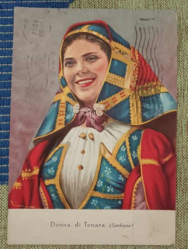 Cartolina sardegna costume - sardegna,