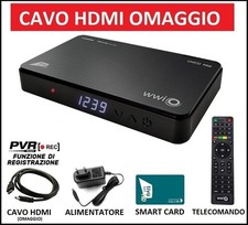 Decoder Ricevitore Satellitare Certificato Tivusat HD Con Scheda Tessera Tv Sat 