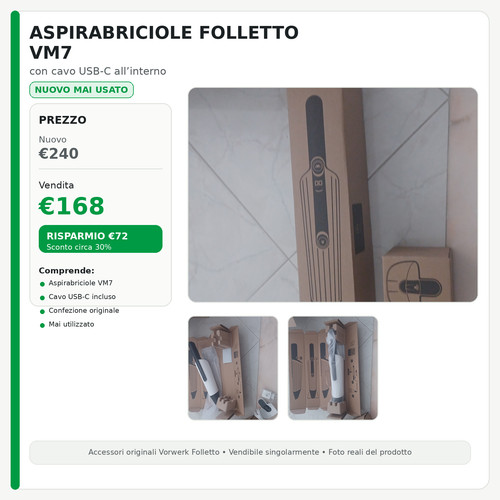 Aspirabriciole folletto vm7 - aspirabriciole,