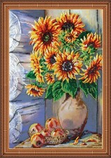 Kit ricamo perline girasoli -