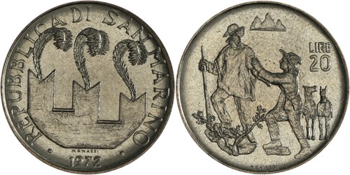 San marino lire - marino:, 20