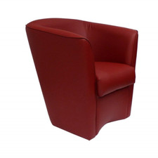 Poltrona in ecopelle bordeaux