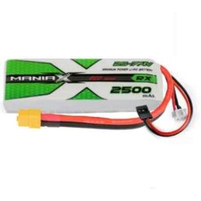 Batteria LiPo ManiaX 2500 mAh 2S-7.4V 10 RX TX Connettore XT60 Futaba