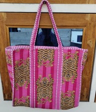 Borsa trapuntata rosa stampa